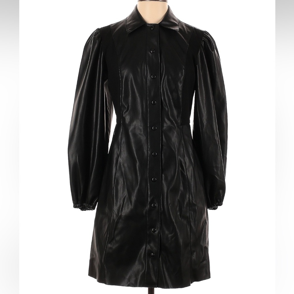 Laurie Felt Faux Leather Coat XS